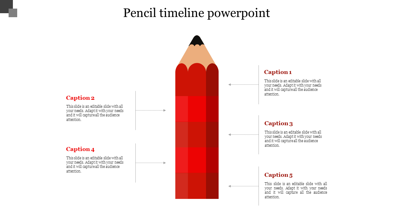 Free - Download Unlimited Pencil Timeline PowerPoint Presentation